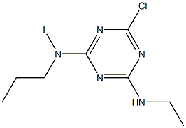 2-CHLORO-4-ETHYLAMINO-6-IODOPROPYLAMINO-1,3,5-TRIAZINE Struktur