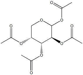 1,2,3,4-TETRA-O-ACETYL-D-ARABINOPYRANOSE Struktur