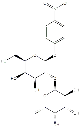 P-NITROPHENYL 2-O-(ALPHA-L-FUCOPYRANOSYL)-BETA-D-GALACTOPYRANOSIDE Struktur