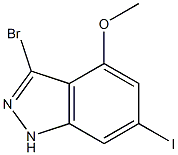 3-BROMO-6-IODO-4-METHOXYINDAZOLE Struktur