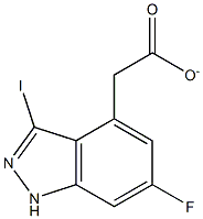 6-FLUORO-3-IODOINDAZOLE-4-METHYL CARBOXYLATE Struktur