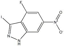 3-IODO-4-FLUORO-6-NITROINDAZOLE Struktur