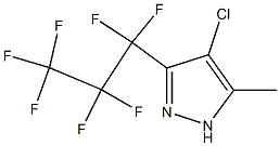 4-CHLORO-5-METHYL-3-(PERFLUOROPROPYL)PYRAZOLE Struktur