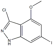 3-CHLORO-6-IODO-4-METHOXYINDAZOLE Struktur