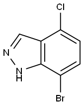 4-CHLORO-7-BROMO (1H)INDAZOLE Struktur