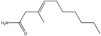 (3E)-3-Methyldec-3-Enamide Struktur