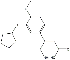 4-Amino-3-[3-(Cyclopentyloxy)-4-Methoxyphenyl]Butanoic Acid Struktur