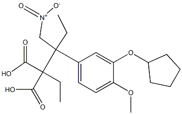 Diethyl{1-[3-(Cyclopentyloxy)-4-Methoxyphenyl]-2-Nitroethyl}Malonate Struktur