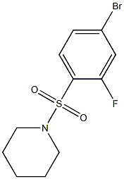 1-(4-bromo-2-fluorophenylsulfonyl)piperidine Struktur