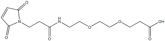 3-(2-(2-(3-Maleinimidopropanamido)ethoxy)ethoxy)propanoic acid Struktur