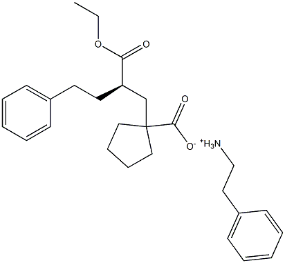 (R)-ALPHA-[1-(CARBOXY CYCLOPENTYL)METHYL]BENZENE BUTANOIC ACID, MONOETHYL ESTER, PHENETHYLAMINE SALT Struktur