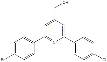 (2-(4-bromophenyl)-6-(4-chlorophenyl)pyridin-4-yl)methanol Struktur