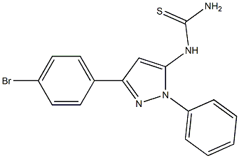 1-(3-(4-bromophenyl)-1-phenyl-1H-pyrazol-5-yl)thiourea Struktur