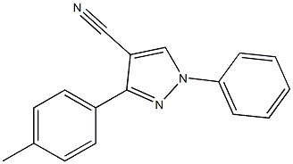 1-phenyl-3-p-tolyl-1H-pyrazole-4-carbonitrile Struktur