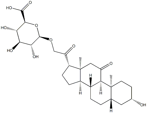 5b-Pregnan-3a,21-diol-11,20-dione-21-O-b-glucosiduronate Struktur