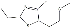 2-(2'-Methylthio)ethyl-4-methyl-5-ethyl-3-thiazoline Struktur