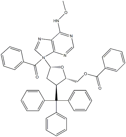 N4-Benzoyl-5'-O-benzoyl-3'-N-monomethoxytrityl-2',3'-dideoxyadenosine Struktur