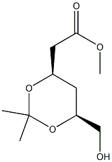 METHYL (3R,5S)-6-HYDROXY-3,5-ISOPROPYLIDEREDIOXYHEXANOATE Struktur