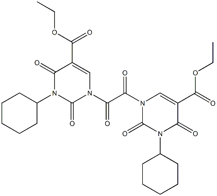 N,N''-OXALYLBIS(3-CYCLOHEXYL-5-CARBETHOXYURACIL) Struktur