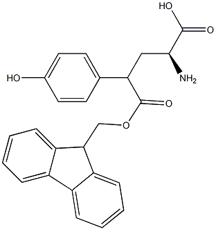 Fmoc-(S)-2-amino-4-(4-hydroxyphenyl)butanoic acid Struktur