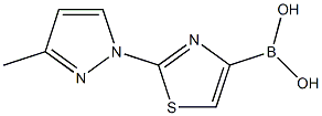 2-(3-METHYL-1H-PYRAZOL-1-YL)THIAZOLE-4-BORONIC ACID Struktur