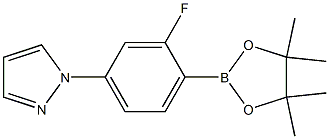 1-[3-FLUORO-4-(4,4,5,5-TETRAMETHYL-1,3,2-DIOXABOROLAN-2-YL)PHENYL]-1H-PYRAZOLE Struktur