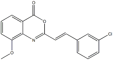 2-[(E)-2-(3-CHLOROPHENYL)VINYL]-8-METHOXY-4H-3,1-BENZOXAZIN-4-ONE Struktur