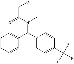 2-CHLORO-N-METHYL-N-{PHENYL[4-(TRIFLUOROMETHYL)PHENYL]METHYL}ACETAMIDE Struktur