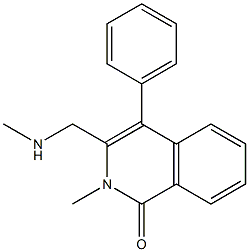 2-METHYL-3-[(METHYLAMINO)METHYL]-4-PHENYLISOQUINOLIN-1(2H)-ONE Struktur