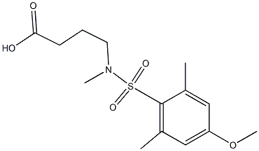 4-{[(4-METHOXY-2,6-DIMETHYLPHENYL)SULFONYL](METHYL)AMINO}BUTANOIC ACID Struktur