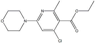 4-CHLORO-2-METHYL-6-MORPHOLIN-4-YL-NICOTINIC ACID ETHYL ESTER Struktur