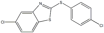 5-chloro-2-[(4-chlorophenyl)thio]-1,3-benzothiazole Struktur