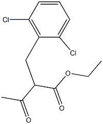 Ethyl 2-(2,6-dichlorobenzyl)acetoacetate Struktur