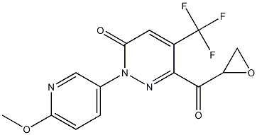 2-(6-methoxy-3-pyridinyl)-6-(2-oxiranylcarbonyl)-5-(trifluoromethyl)-3(2H)-pyridazinone Struktur