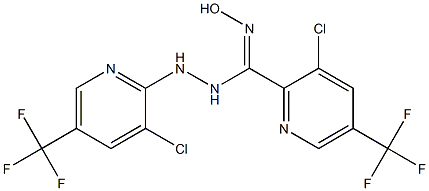 3-chloro-N'-[3-chloro-5-(trifluoromethyl)-2-pyridinyl]-5-(trifluoromethyl)-2-pyridinecarbohydroximohydrazide Struktur