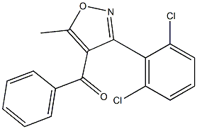 [3-(2,6-dichlorophenyl)-5-methylisoxazol-4-yl](phenyl)methanone Struktur