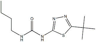 N-butyl-N'-[5-(tert-butyl)-1,3,4-thiadiazol-2-yl]urea Struktur