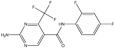 N5-(2,4-difluorophenyl)-2-amino-4-(trifluoromethyl)pyrimidine-5-carboxamide Struktur