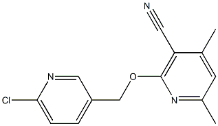 2-[(6-chloro-3-pyridinyl)methoxy]-4,6-dimethylnicotinonitrile Struktur