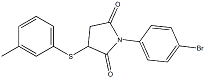 1-(4-bromophenyl)-3-[(3-methylphenyl)sulfanyl]dihydro-1H-pyrrole-2,5-dione Struktur