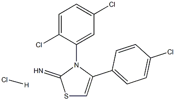 4-(4-chlorophenyl)-3-(2,5-dichlorophenyl)-2,3-dihydro-1,3-thiazol-2-imine hydrochloride Struktur