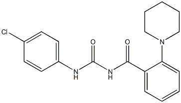 N-(4-chlorophenyl)-N'-(2-piperidinobenzoyl)urea Struktur