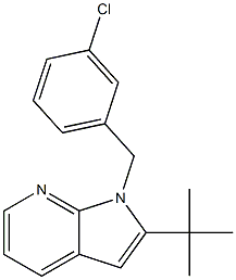 2-(tert-butyl)-1-(3-chlorobenzyl)-1H-pyrrolo[2,3-b]pyridine Struktur