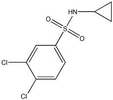 N1-cyclopropyl-3,4-dichlorobenzene-1-sulfonamide Struktur