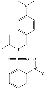 N1-[4-(dimethylamino)benzyl]-N1-isopropyl-2-nitrobenzene-1-sulfonamide Struktur