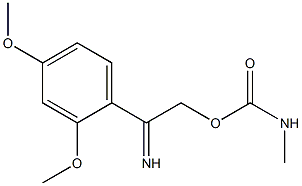 2,4-dimethoxy-1-({[(methylamino)carbonyl]oxy}ethanimidoyl)benzene Struktur