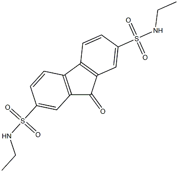 N2,N7-diethyl-9-oxo-9H-2,7-fluorenedisulfonamide Struktur