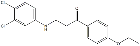 3-(3,4-dichloroanilino)-1-(4-ethoxyphenyl)-1-propanone Struktur