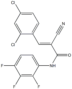 N1-(2,3,4-trifluorophenyl)-2-cyano-3-(2,4-dichlorophenyl)acrylamide Struktur