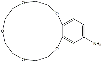 2,3,5,6,8,9,11,12-octahydro-1,4,7,10,13-benzopentaoxacyclopentadecin-15-amine Struktur